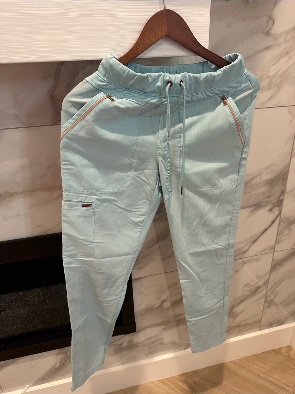 Cherokee Light Aqua Drawstring Jogger Pants